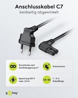goobay Cable EuroPlug Angled Both Ends kabel - thumbnail