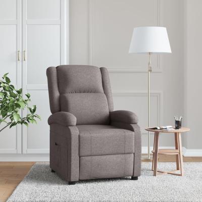 Fauteuil verstelbaar stof taupe