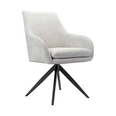 Richmond Draaibare Eetkamerstoel 'Lisonne' Chenille, kleur Crème