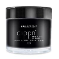NailPerfect Acrylic Perfect Dippn' Powder Black On Black 25gr - thumbnail