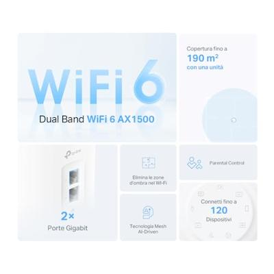 TP-Link Deco X10 WiFi 6 Mesh Systeem (1-pack) Mesh router Wit - thumbnail