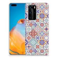 Huawei P40 Pro TPU Siliconen Hoesje Tiles Color - thumbnail
