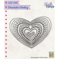 Nellie's Choice • mandala's paisley clear stempel motive heart - thumbnail