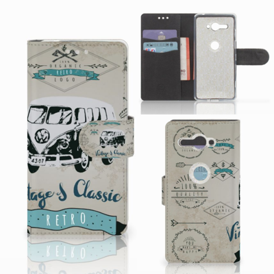 Sony Xperia XZ2 Compact Telefoonhoesje met foto Retro VW Bus