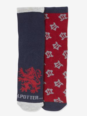 Set van 2 paar Harry Potter® sokken tweekleurig donkerblauw/meerkl Set van 2 paar Harry Potter® sokken tweekleurig donkerblauw/meerkl