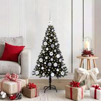 VidaXL Kerstboom met 150 led met standaard zwart 120 cm pvc - thumbnail