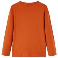 Kindershirt met lange mouwen dierenprint 116 lichtroestkleurig - thumbnail