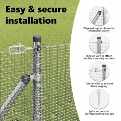 VidaXL Afrasteringspaal zilver 10 x 1,2 m (12 x 12 mm gaas) staal VidaXL Afrasteringspaal zilver 10 x 1,2 m (12 x 12 mm gaas) staal