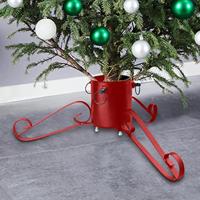 VidaXL Kerstboomstandaard 58x58x21 cm rood - thumbnail