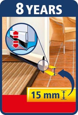 Tesa Deurborstel met veersysteem - 100 x 4 cm - wit