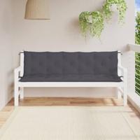 Tuinbankkussens 2 st 180x50x7 cm oxford stof antracietkleurig - thumbnail