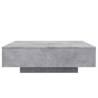 Salontafel met LED-verlichting 100x100x31 cm betongrijs - thumbnail