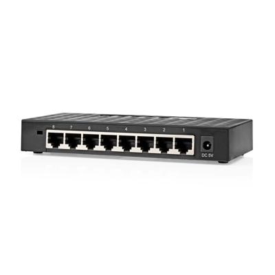 Nedis NSWH8P110BK Netwerk-switch Bekabelde Snelheid: Gigabit Aantal Ethernetpoorten: 8