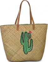 Fabrizio shopper Cactus dames 41 liter riet lichtbruin - thumbnail