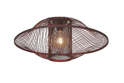 GOOD&MOJO Plafondlamp 'Maui' Bamboe, 70cm, kleur Burgundy