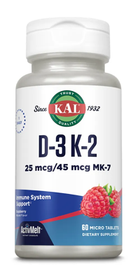 Kal D-3 K-2 25mcg/45mcg Smelttabletten Kal D-3 K-2 25mcg/45mcg Smelttabletten