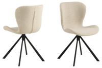 Bendt Draaibare Eetkamerstoel 'Olle' Bouclé, kleur Crème - thumbnail