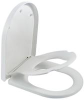 Saqu Touch Double toiletbril met kinderzitje, softclose en quickrelease 33,1x45,4 x4,7cm wit - thumbnail