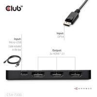 Club3D CSV-7330 DisplayPort naar drievoudige HDMI-adapter™ met 8K60Hz - thumbnail