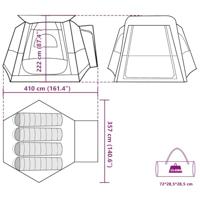 VidaXL Autotent 4-persoons waterdicht groen - thumbnail