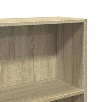 Boekenkast 80x24x176 cm bewerkt hout sonoma eikenkleurig