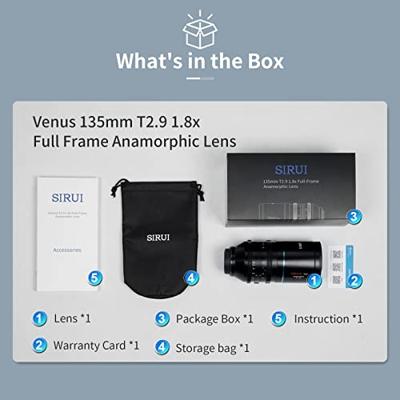 Sirui 135mm T2.9 1.8x Full-frame Anamorphic (E mount)