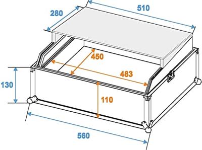 Roadinger Roadinger Mixer-Case LS-19 CD-case (l x b x h) 490 x 560 x 280 mm - thumbnail