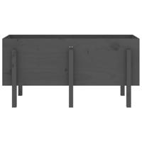 VidaXL Plantenbak verhoogd 121x50x57 cm massief grenenhout grijs - thumbnail
