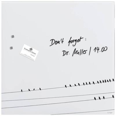 Sigel SI-GL284 Glasmagneetbord Artverum Little Birds 60x40 cm Wit