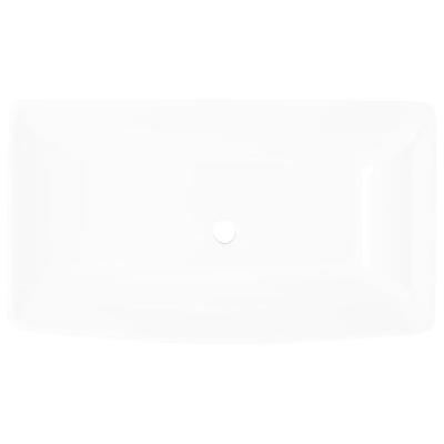 Luxe keramische rechthoekige wasbak 71 x 39 cm (wit) Luxe keramische rechthoekige wasbak 71 x 39 cm (wit)