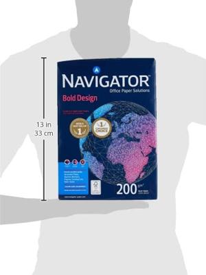 Kopieerpapier navigator bold design a4 200gr wit