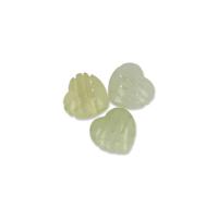 Losse Kraal Jade Hart Bewerkt (20 mm) - thumbnail