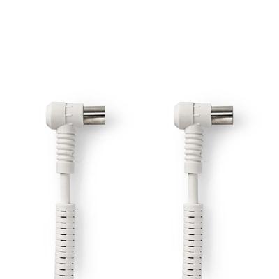 Coaxkabel 120 dB | IEC (Coax) Male Haaks - IEC (Coax) Female Haaks | 10 m | Wit