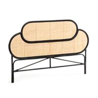 Lalita rotan hoofdeinde met zwarte afwerking 170 x 120 cm - thumbnail