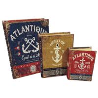 Set decoratieve dozen Home ESPRIT Multicolour Hout Canvas Anker - thumbnail