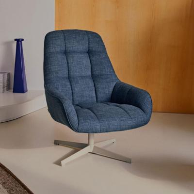 Kave Home Draaifauteuil 'Jaspe' Structuurstof, kleur Blauw