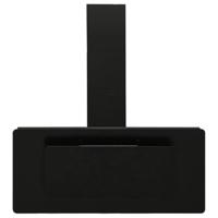 Wandafzuigkap 90 cm roestvrij staal en gehard glas zwart - thumbnail