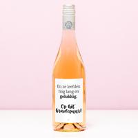 Wijnfles Op Het Bruidspaar - Rosé (Blush Rosé) - thumbnail