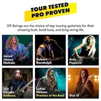 DR Strings NMCE-10 Hi-Def Neon Multi-Color Medium 10-46 elektrische gitaarsnaren - thumbnail