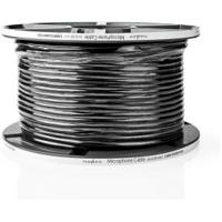 Nedis CABR1535BK1000 Microfoonkabel 2x 0.35 Mm&sup2; Koper 100.0 M Rond Pvc Zwart Rol - thumbnail