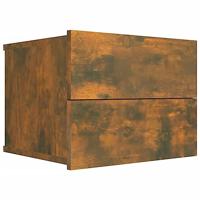 Nachtkastjes 2 st 40x30x30 cm bewerkt hout gerookt eikenkleurig - thumbnail