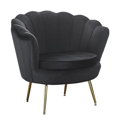 Artistiq Fauteuil 'Lizzy', Velvet, kleur Zwart