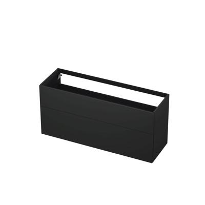 INK - Onderkast 2 Laden Push To Open 65cm Gelakt - 1400x450x650 Mm - Mat Antraciet