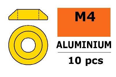 Aluminium Washer voor M4 Button Head Screws (BD: 12mm) - Goud - 10st