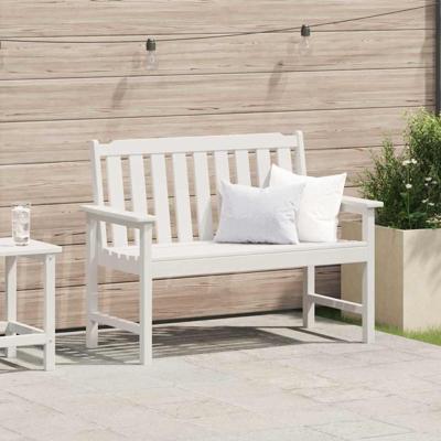 Tuinbank met kussen Wit 120 x 59 x 88cm Kunststof