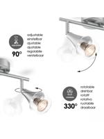 Home sweet home LED opbouwspot Vaya 2L Ø 26 cm - mat staal - thumbnail