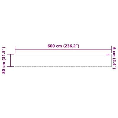 VidaXL Kantgordijn met gordijnen bloemen wit 80 x 600 cm polyester VidaXL Kantgordijn met gordijnen bloemen wit 80 x 600 cm polyester