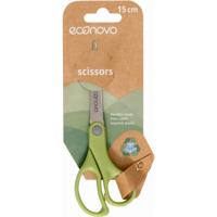 Econovo schaar, 15 cm, groen, op blister - thumbnail