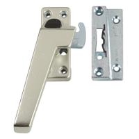 AXA 3318 Raamsluiting F2 met drukknop, nok en haakschoot opbouw linksdraaiend - 3318-61-92/E - thumbnail