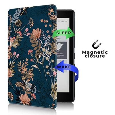 Lunso - Kobo Aura Edition 2 hoes (6 inch) - Vegan Saffiano Leren sleep cover - Urban Park